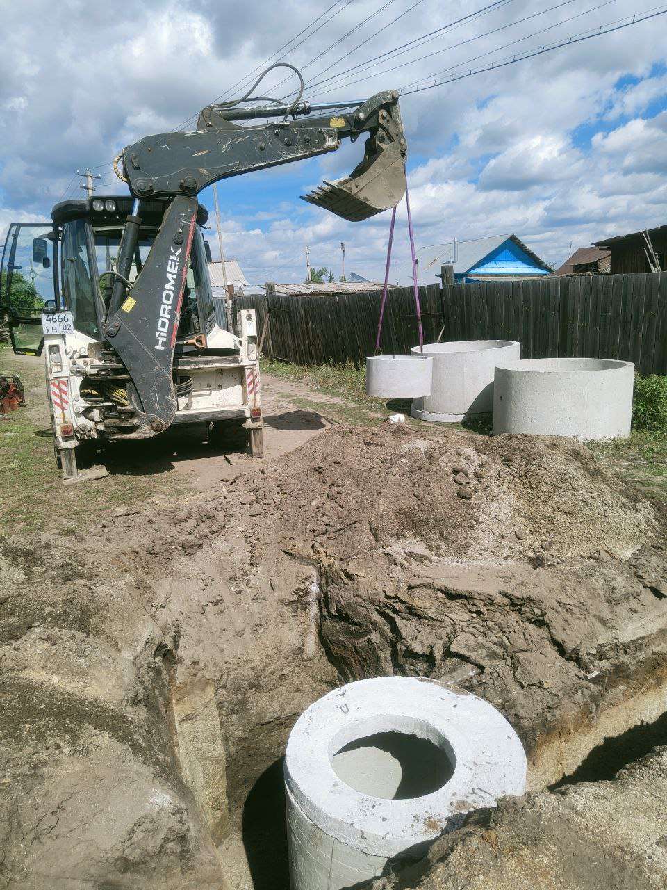 Монтаж колец септика в Учалах